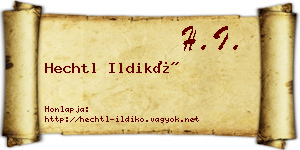 Hechtl Ildikó névjegykártya